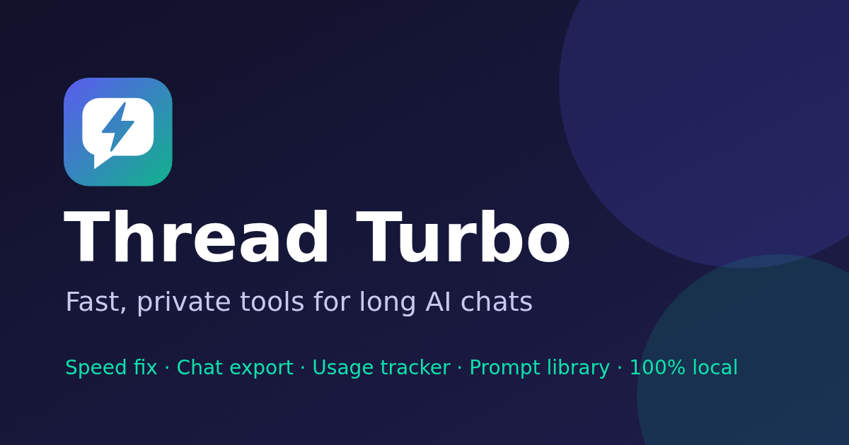 I built two tiny browser extensions to fix laggy long ChatGPT chats and export them to Markdown, all